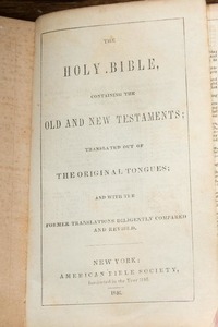 Pre -Civil War Bible