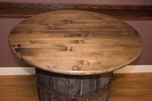 Whiskey Barrel Table