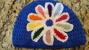 Crocheted Girl Scout Daisy Hat