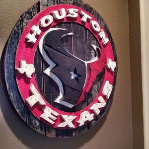 Texans Retro Custom Art Piece