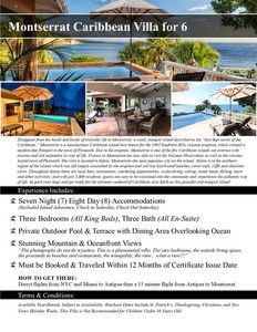 Montserrat Caribbean Villa for 6