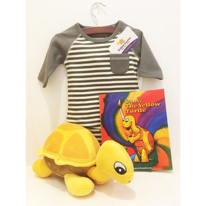 Gift set: $50 gift card, toy and baby top & pants