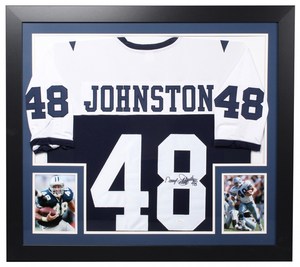 004-Daryl "Moose" Johnston Signed Cowboys Jersey