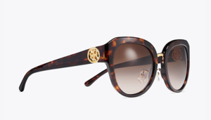 Tory Burch Angular Metal logo Sunglasses