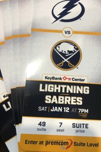 6 Buffalo Sabres vs TB Lightning Box Seats!