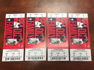 Washington wizards vs atlanta hawks 4 tickets s300