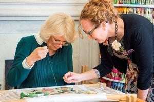 The duchess of cornwall hand embroidery web small s300