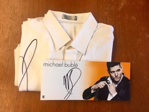 Dior Shirt and Photo Autographed by Michael Bublé