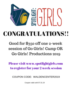 Go girls camp certificate s300