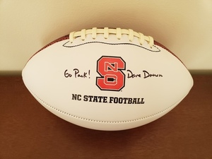 North Carolina State Autographed Football