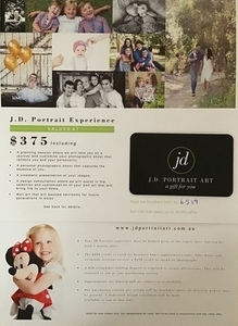 JD Portrait Art $375 Portrait Experience Voucher A