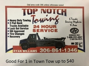 #049: Gift Certificate for One In Town Tow Service