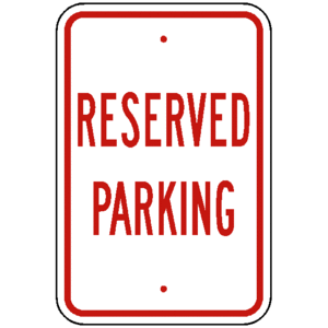 R8 18 reserved parking sign firstsign s300