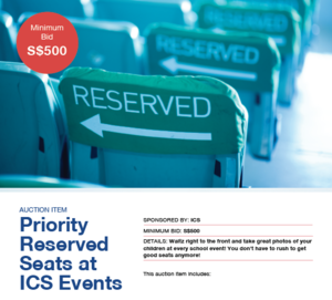 Priority Reserved Seats at ICS Events