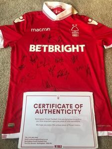 Signed Nottingham Forest football shirt