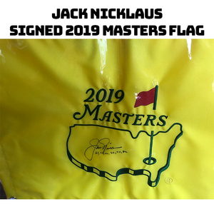 Jack nicklaus signed masters flag s300