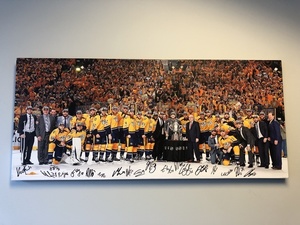 Predators Autographed Conference Champion Canvas