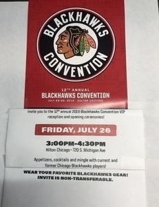 4 VIP Blackhawks Convention Passes