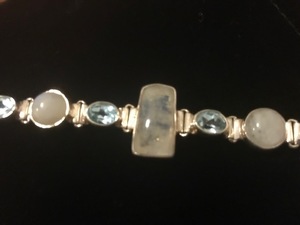 Moonstone and aquamarine bracelet from Mineralism