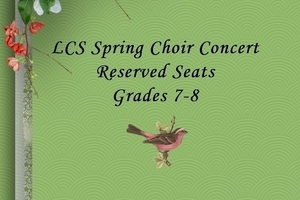 7th-8th Grade Choir Concert  Row 1 Stage Right 1-4