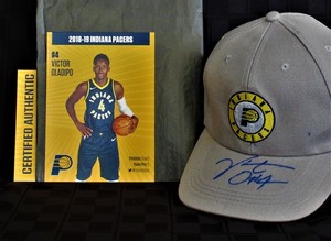 056  IN Pacer Hat Autographed by Victor Oladipo