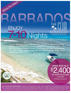 7-10 Days at The Club Barbados Resort and Spa