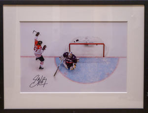 Autographed Sidney Crosby Goal Photo