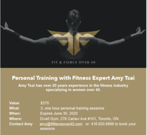 Personal Training Sessions with Amy Tsai