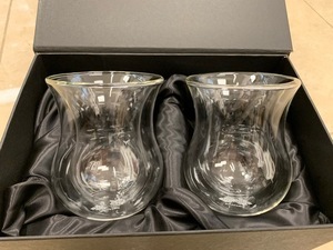 2 Glass Tea Cups