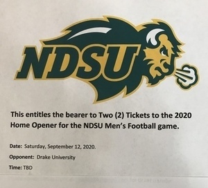 Home Opener Ticket Package NDSU Football 2020