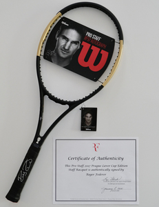 Wilson Pro Staff racquet signed by Roger Federer