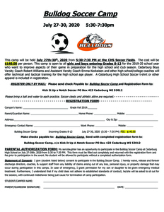 Bulldog soccer camp 2020 s300