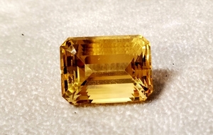 21.30 ct emerald cut Citrine gemstone