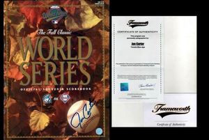 Joe Carter Signed 1993 World Series Program