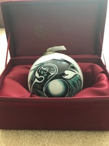 Glass ornament of a raven