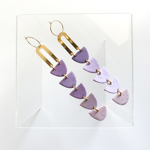 Kate Robinson - Lilac Ombre Drops w/ Gold Arches