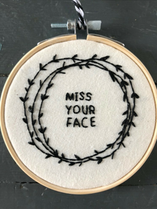 Hand Embroidered Hoop