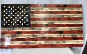 Handcrafted Wooden Flag