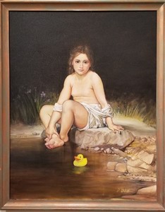 "Girl at Bath 1886" Ala William Bouguereau