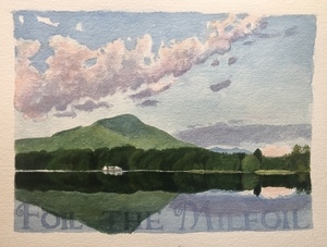 Moody Pond: Original Watercolor by Sandra Hildreth