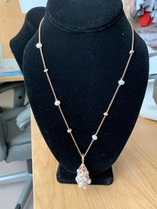 Pearl Pendant and Chain - Lattice Cultured