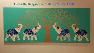 'Under the Banyan Tree' Painting