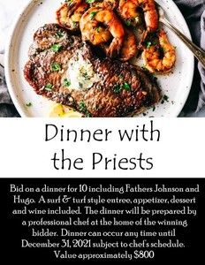 202 "Dinner With The Priests" - Dinner for 10