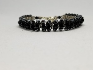 Bezel Swarovski Beaded Bracelet