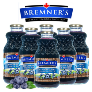 6 Bottles of Pure Premium Blueberry Juice