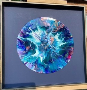 Framed Acrylic Pouring