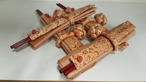 Hand-Woven Silk Dinner Napkin Chopstick Set