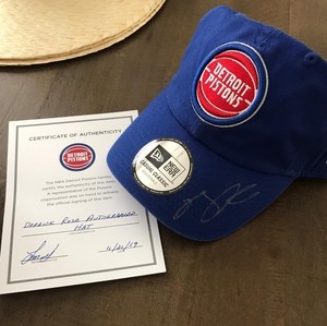 Derrick Rose Autographed Detroit Pistons Hat