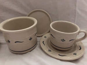 030 Longaberger Cups & Saucers