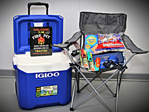 078 Igloo Cooler and "Fire Pit" Cookout